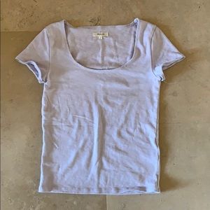 madewell lavender scoop neck t shirt